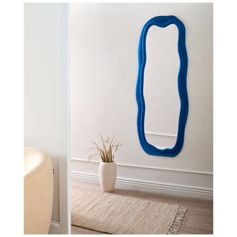 Specchio Beaune 56 Cm 160 Cm Velluto Blu - Foto 1
