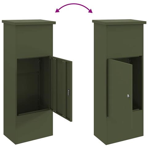 Cassetta per pacchi Oliver verde 44.5 x 29 x 110.5 cm Acciaio - Foto 9
