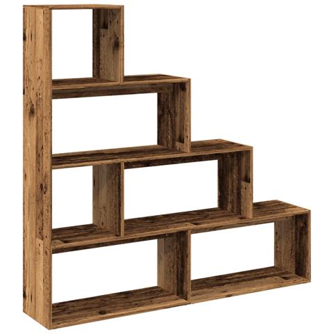 Libreria a 4 Ripiani Legno Vecchio 143,5x29x143,5 cm Truciolato - Foto 1