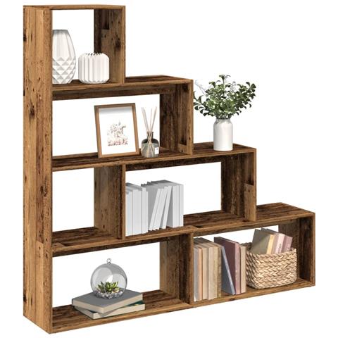 Libreria a 4 Ripiani Legno Vecchio 143,5x29x143,5 cm Truciolato - Foto 2