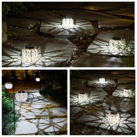 Lanterna Solare Da Giardino Per Esterni - Illuminazione Decorativa A Led Per Patio, Cortile E Vialetto White - Foto 2