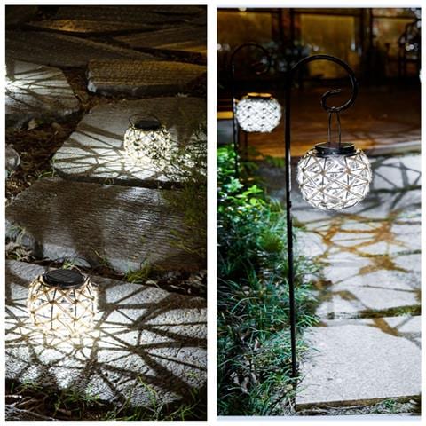 Lanterna Solare Da Giardino Per Esterni - Illuminazione Decorativa A Led Per Patio, Cortile E Vialetto White - Foto 3