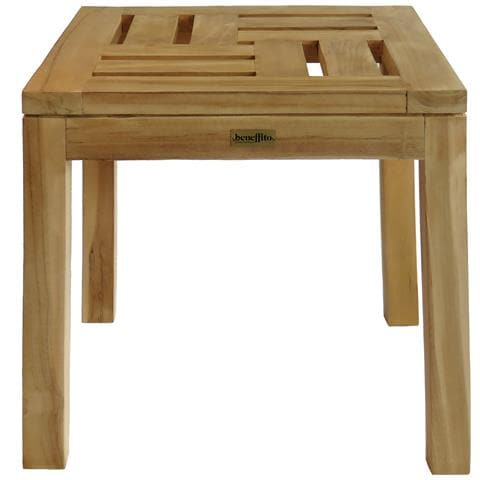Salento - Tavolino Da Esterno In Teak - Tavolino Quadrato - Tavolino Da Esterno 45x45cm - Foto 1