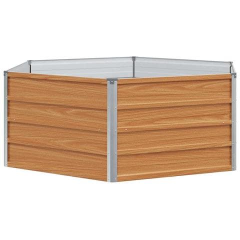 Letto rialzato da giardino Aspetto legno 129 x 129 x 45 cm - Foto 1