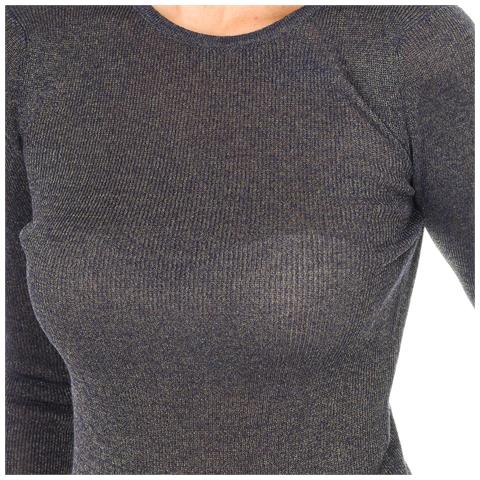 Maglia Da Donna A Maniche Lunghe Con Apertura Posteriore 3y5m2a-5m1tz - Foto 3