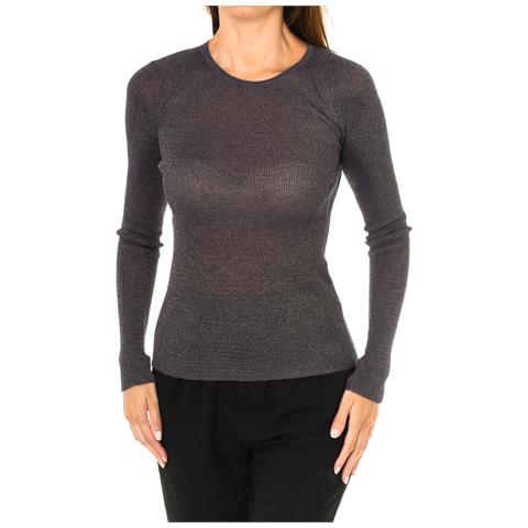 Maglia Da Donna A Maniche Lunghe Con Apertura Posteriore 3y5m2a-5m1tz - Foto 1