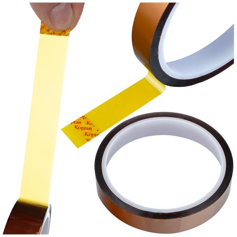 Nastro Kapton 8mm X 30m - Alta Resistenza Termica 240°c | Spessore 0,05mm, Adesivo Silicone | Protezione Elettronica - Foto 1