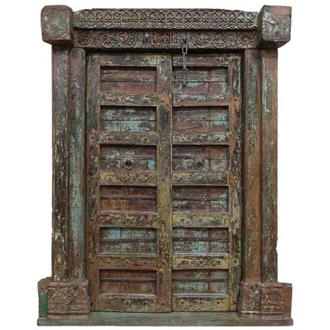 Porta In Legno Marrone 164x34x220h Cm - Foto 2