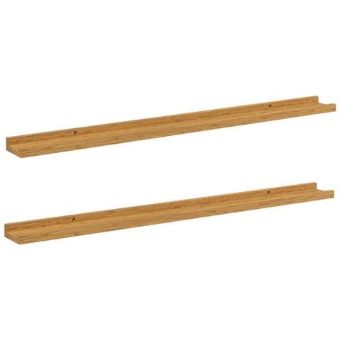 Scaffale da parete 2 pcs Beige 100 x 9 x 3 cm Legno multistrato - Foto 1