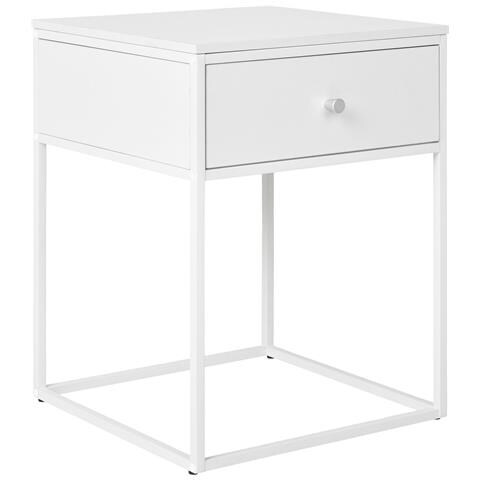 Comodino Vita Con Cassetto Bianco E Gambe In Metallo — 40×40×55 Cm - Foto 2