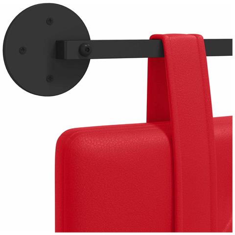 Testata appesa Rosso 190 x 55 x 5 cm Pelle Sintetica - Foto 9