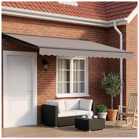 Telaio tenda elettrica con LED Antracite 4 × 3 m Alluminio - Foto 2