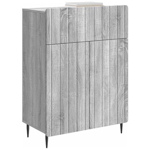 Credenza Grigio Sonoma 66 x 34,5 x 92 cm Legno ingegnerizzato - Foto 2