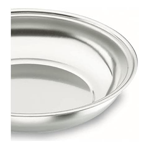 61122 - Piatto da campeggio profondo in acciaio inox. 18% CR. 22 cm - Foto 3