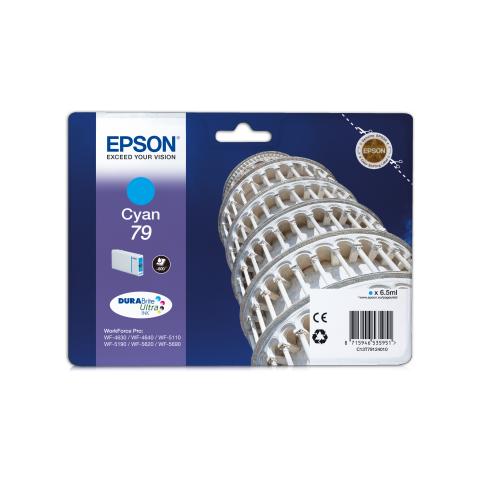 C13T79124010 Cartuccia Ink Originale Ciano per Epson WF-4630DWF / WF-4640DTWF / WF-5110DW / WF Capacità 800 Pagine - Foto 2