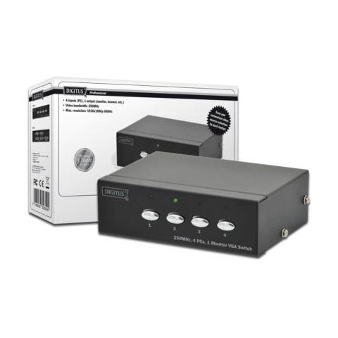 Switch Selettore Video VGA 15 Poli Femmina 4 PC 1 Monitor - Foto 7