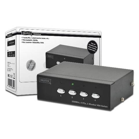 Switch Selettore Video VGA 15 Poli Femmina 4 PC 1 Monitor - Foto 1