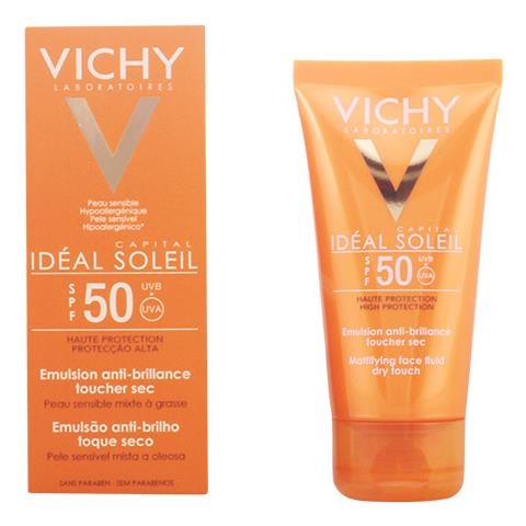 Idéal Soleil Emulsion Anti-brillance Tou Cher Sec Spf50 50 Ml - Foto 1