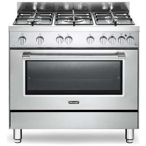DE LONGHI - Cucina Elettrica DEMX 96 5 Fuochi a Gas Forno Elettrico  Ventilato Classe A Dimensioni 90 x 60 cm Colore Inox - ePRICE