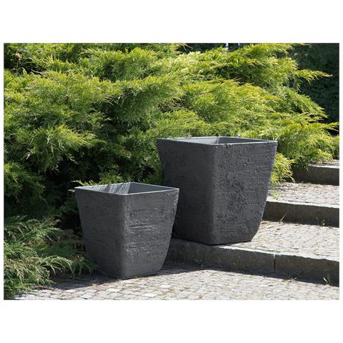 Vaso Quadrato Per Interno Ed Esterno Grigio 39x39x43cm Delos - Foto 35