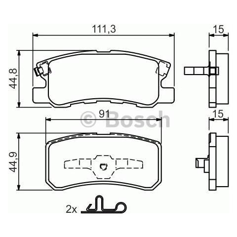 Kit Pastiglie Freno Bp429 0.986.424.717 - Foto 3