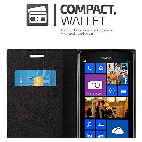 Custodia Compatibile Con Nokia Lumia 925 In Marrone Cappuccino - Coperchio Protettiva Con Chiusura Magnetica, Funzione Stand E Tasca Per Le Carte - Foto 2