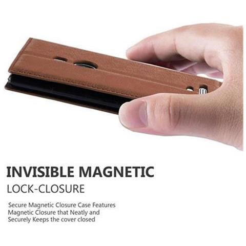 Custodia Compatibile Con Nokia Lumia 925 In Marrone Cappuccino - Coperchio Protettiva Con Chiusura Magnetica, Funzione Stand E Tasca Per Le Carte - Foto 9