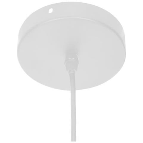 Lampada A Sospensione In Metallo - Ø 15 X H 19 Cm - Bianco - Foto 2