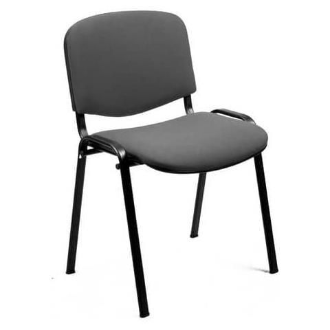 Sedia Visitatore 4 Gambe Dado D5s Acciaio Nero - Rivestimento Eco Ppl - Grigio Chiaro - Conf. 4 Pezzi - D5s / 4 / ei - Foto 1