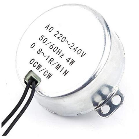 Motore Sincrono Da 220-240 V Ca 1pc Motoriduttore 4w Cw Ccw Giradischi Gear Box (0.8-1rpm) - Foto 4