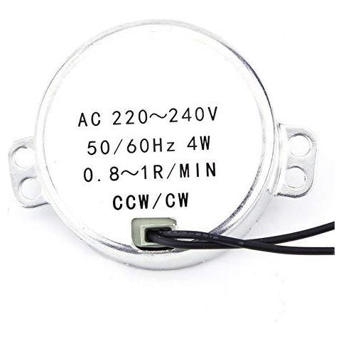 Motore Sincrono Da 220-240 V Ca 1pc Motoriduttore 4w Cw Ccw Giradischi Gear Box (0.8-1rpm) - Foto 1