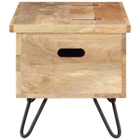 Baule 90x40x45 Cm In Legno Massello Di Mango - Foto 2