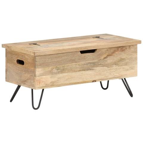 Baule 90x40x45 Cm In Legno Massello Di Mango - Foto 1