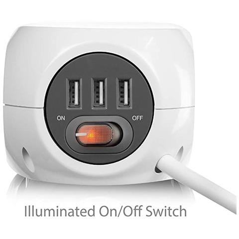 Multipresa Cubo 3 Posti Con Caricatore Usb White Ew3939 - Foto 2