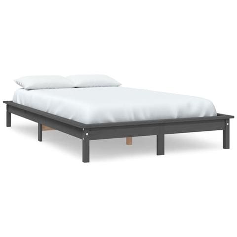 Giroletto Grigio 150x200 cm in Legno Massello di Pino King Size - Foto 1