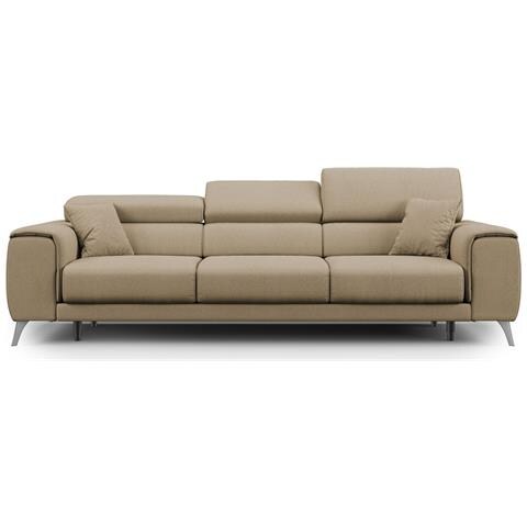 Fusion Divano 3 Sedute In Tessuto Smacchiabile T05 Beige - Foto 2