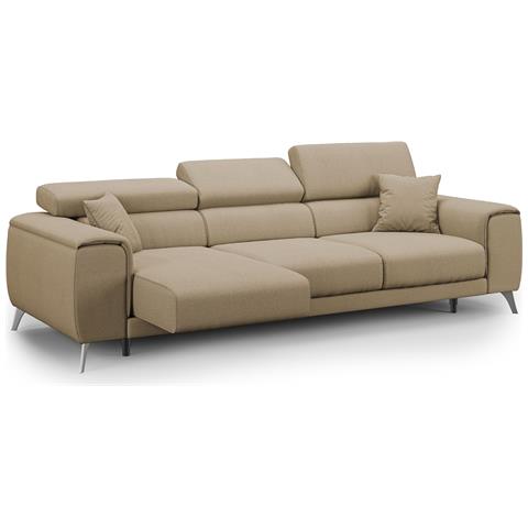 Fusion Divano 3 Sedute In Tessuto Smacchiabile T05 Beige - Foto 1