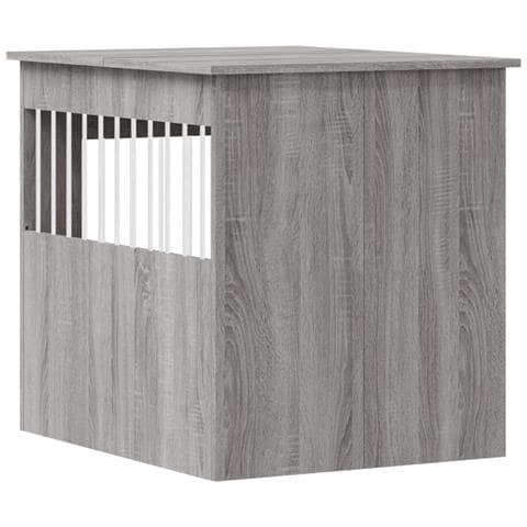 Gabbia Cani Arredamento Grigio Sonoma 64,5x80x71cm Multistrato - Foto 8