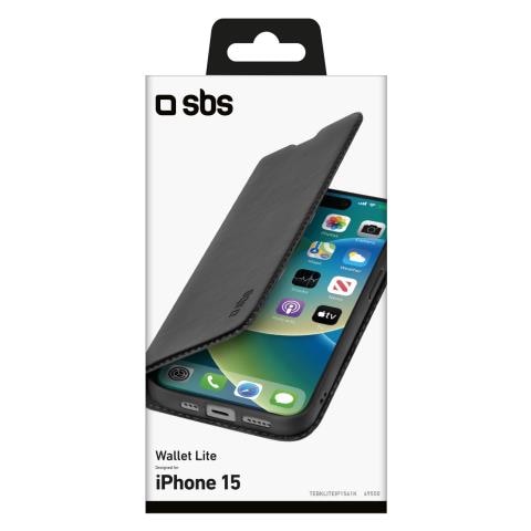 TEBKLITEIP1561K custodia per cellulare 15,5 cm (6.1"") Custodia a borsellino Nero per iPhone 15 Pro Max - Foto 2