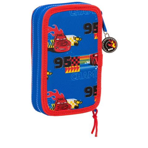 Astuccio Doppio Cars Race Ready Azzurro 12.5 X 19.5 X 4 Cm (28 Pezzi) - Foto 5
