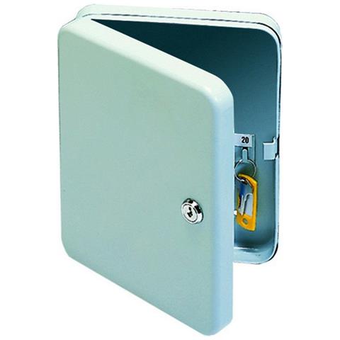 Armadietto Portachiavi Kf02605 20 X 15,5 X 6 Cm Acciaio Grigio Chiaro - Foto 1