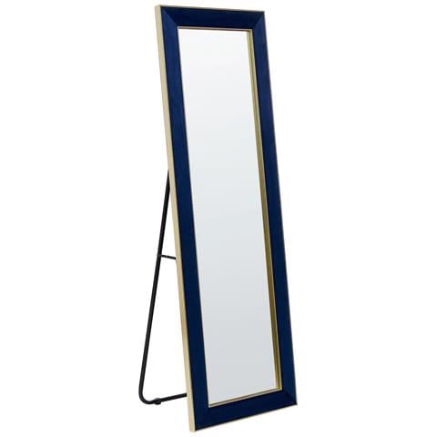 Specchio Da Terra Velluto Blu Marino E Oro 50 X 150 Cm Lautrec - Foto 8