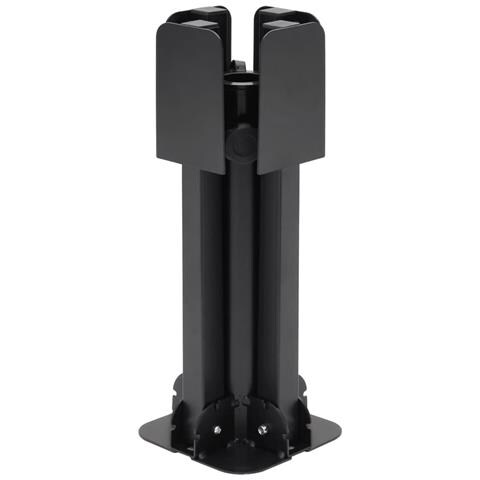 Base Pieghevole Ombrellone Palo Ø38/48 mm Nero Lucido Acciaio - Foto 7