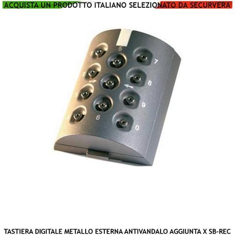 Tastiera Digitale Esterna Antivandalo Be.play Necessita Della Centralina Be-rec 10 Tasti Numerici Retroilluminati Coll - Foto 1