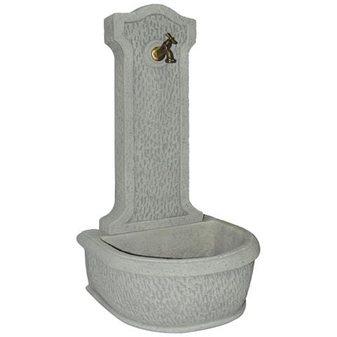 Fontana A Parete Pietra Grigio 40x50xh100cm Decogarden - Foto 1