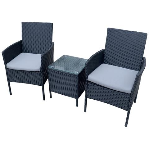 Salotto In Rattan Con Struttura Interna In Acciaio Due Poltrone E Tavolo Radical - Foto 2