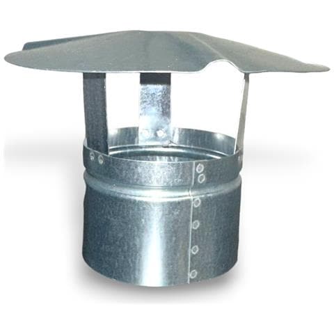 Fumaiolo Comignolo Fisso A Cappello Zincato - Diametro 10 Cm - Foto 1