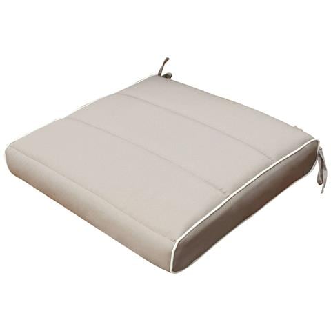 Cuscino Quadrato In Poliestere Sfoderabile 40x40 Cm Per Sedia - Tan - Foto 1