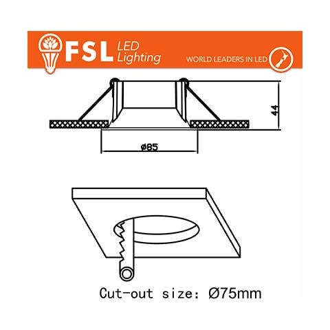 Ghiera fissa TONDA - Alluminio verniciato a polvere, foro 75mm BIANCA - Foto 2