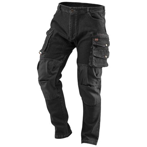 Pantaloni Da Lavoro Denim, Neri, Taglia M - Foto 1